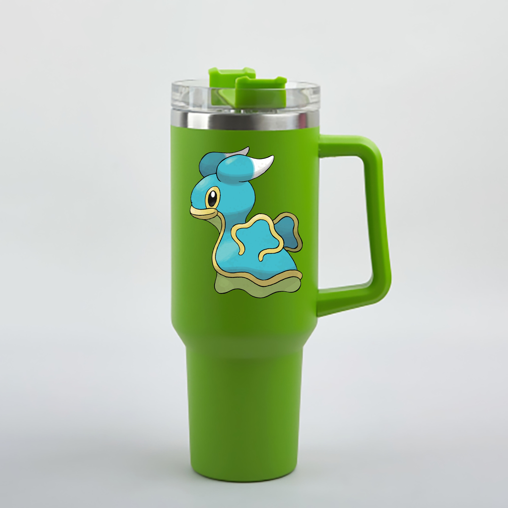（画像用） ポケットモンスター Pokémon 1200mL車用タンブラー - クリスタルステッカー（プラスチックストロー付き）